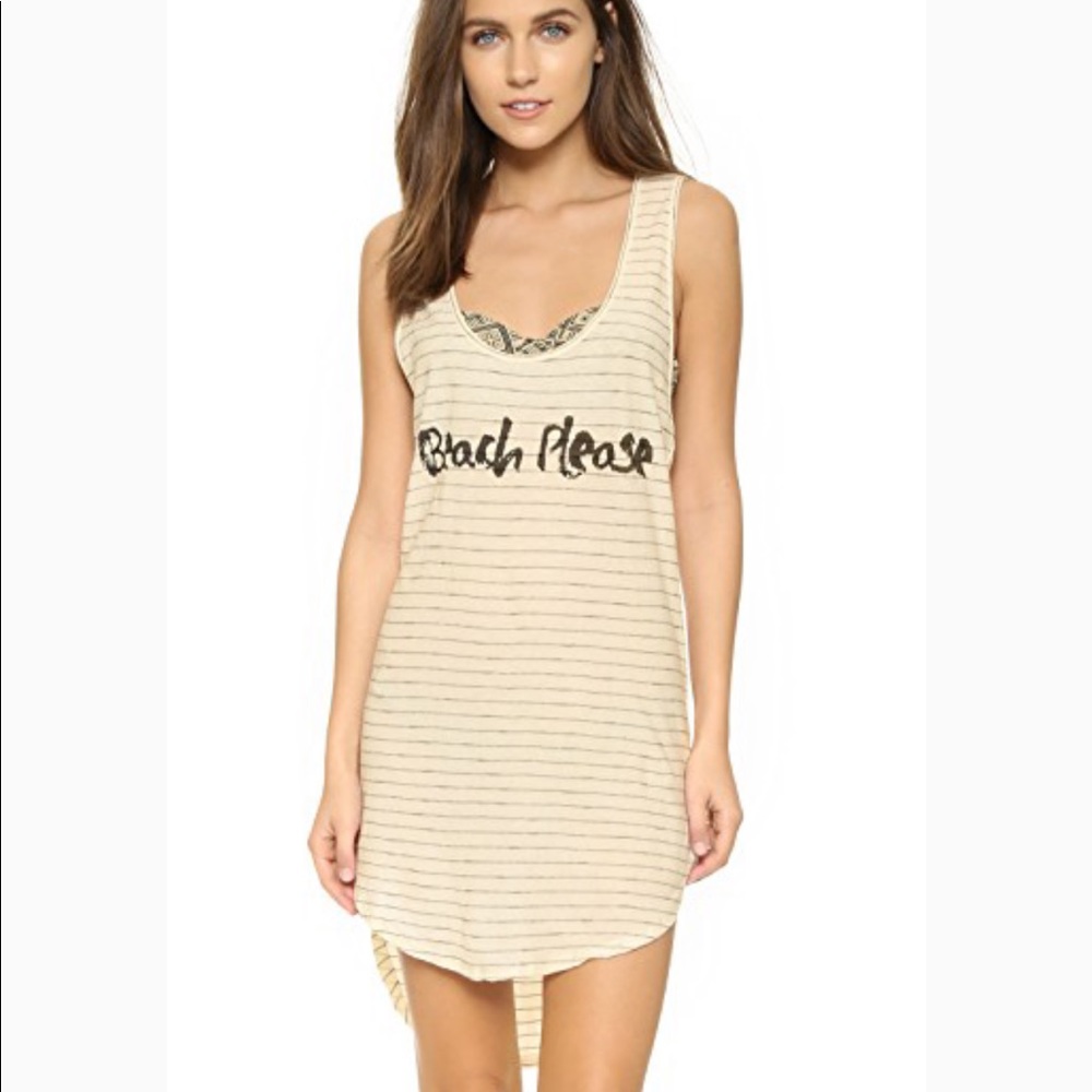 TT Beach Striped Cover-up Striped Tank Dress  Beach Please XS/S